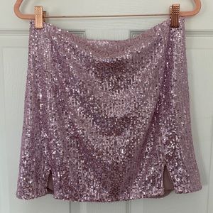 Sequined Mini Skirt